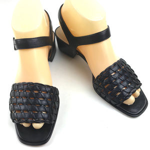 Salvatore Ferragamo Sandals 7.5 Black Low Heel